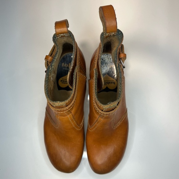 Swedish Hasbeens Toffel Wood Sole Clog Leather Ankle Boot Sz 36 - Picture 5 of 12